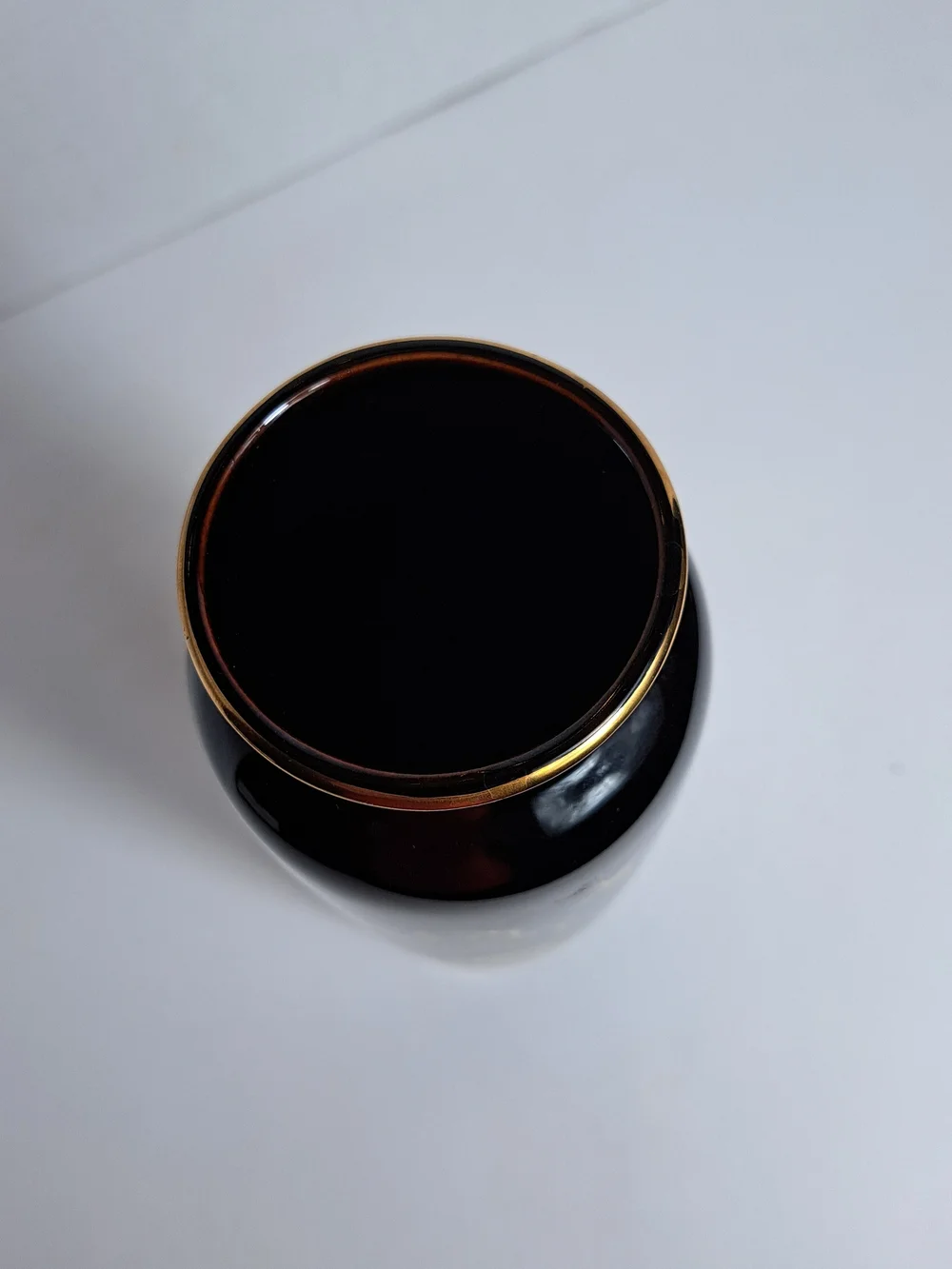 Vintage Japanese Black Ceramic Ikebana Vase made by Otagiri Mercantile Co. (OMC)